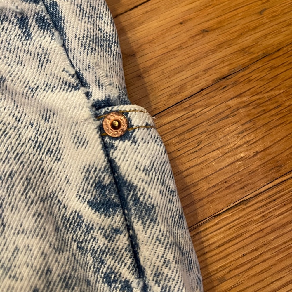 80-90s Vintage Orange Tab Acid Wash Levi’s 575 100% Cotton Jeans - Picture 8 of 14